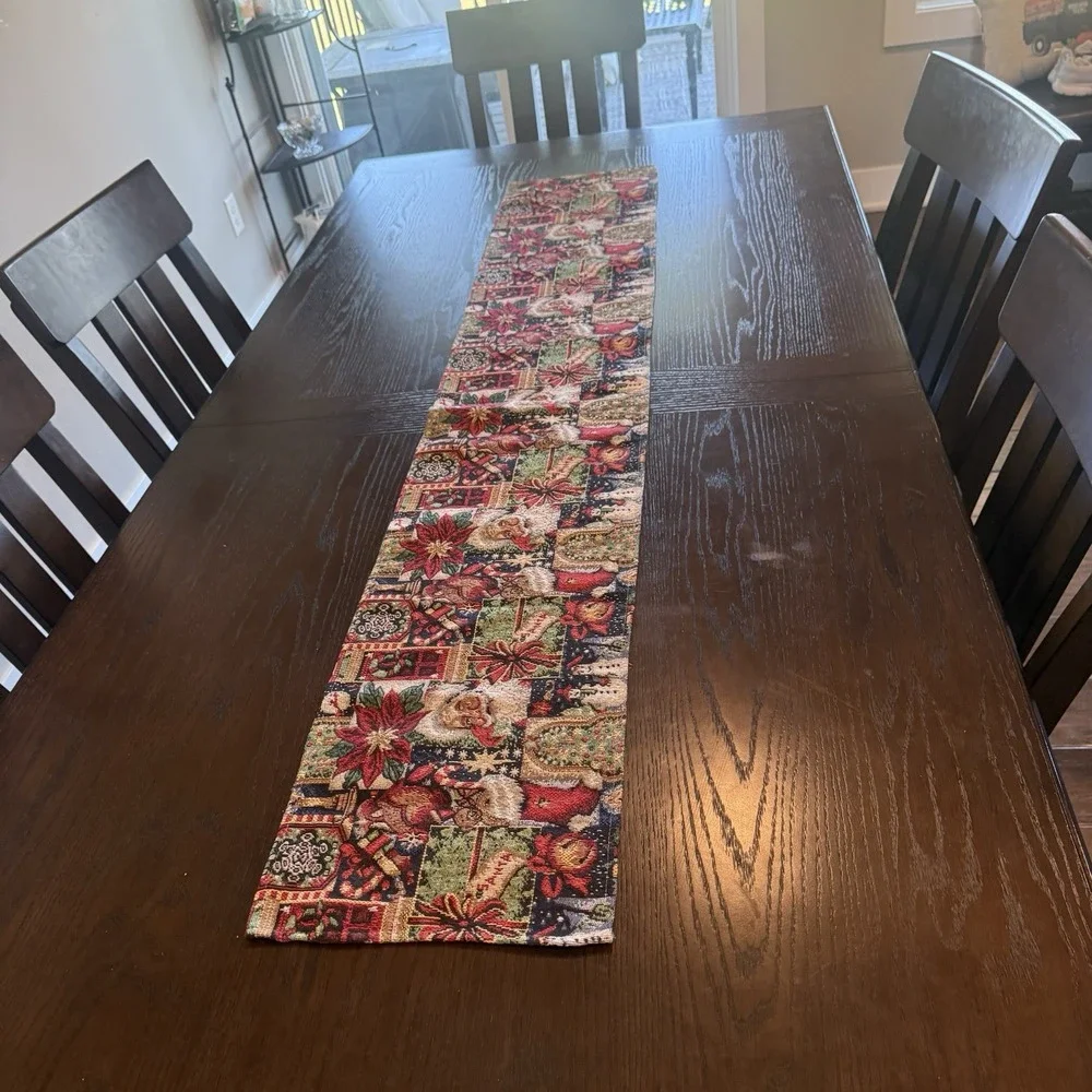 Decorative‎ Santa Claus Design Tapestry Table Runner.